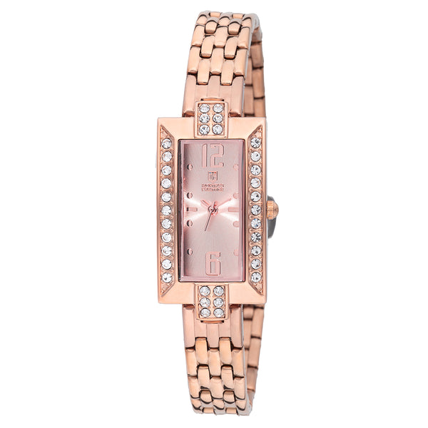 Montres prestige Women\'s Pink Braided Chain Watch - Gold Tone Montres Prestige Montres Prestige Women main image 2