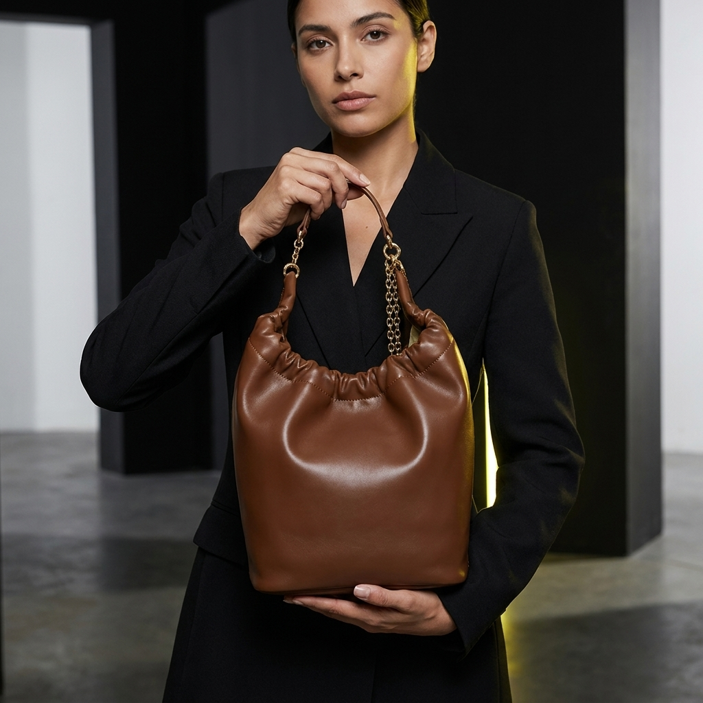 Technomarine Gentle Gather Handbag - Coffee (TM-WBAG-020)