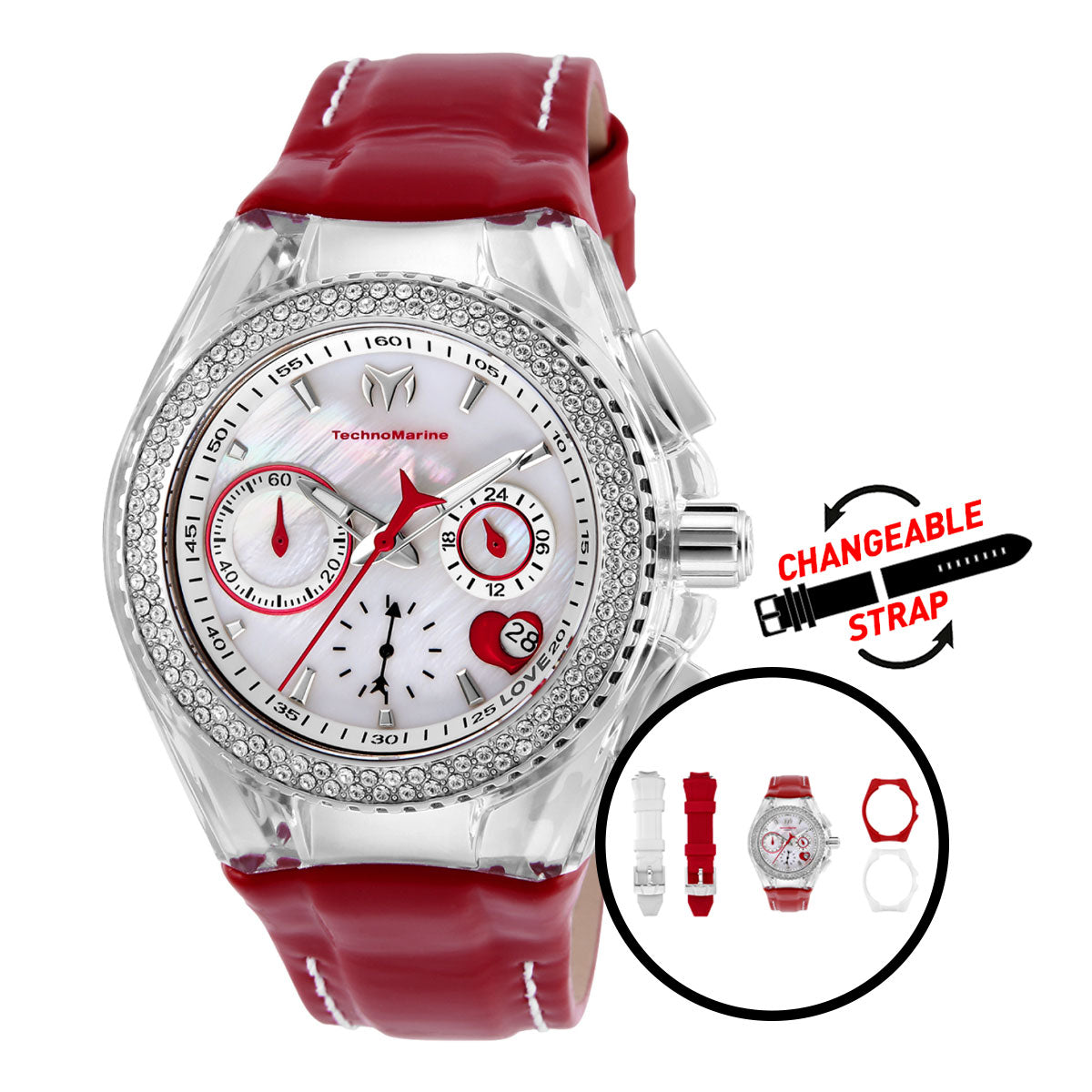 Technomarine Women's TM-117001 Cruise  Quartz Multifunction White Dial Watch (ZG-TM-117001)