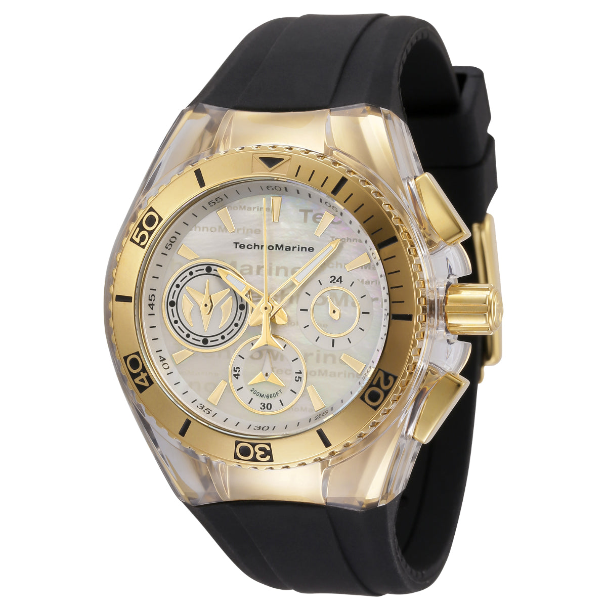 TechnoMarine Cruise California Women's Watch w/ Mother of Pearl Dial - 40.57mm, Black (TM-120029)