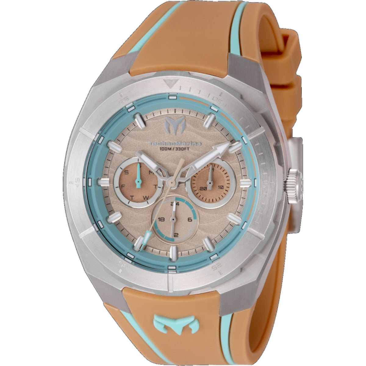 Open Box TechnoMarine Cruise Legend Men's Watch - 43mm, Blue,Brown (AIC-TM-125020)