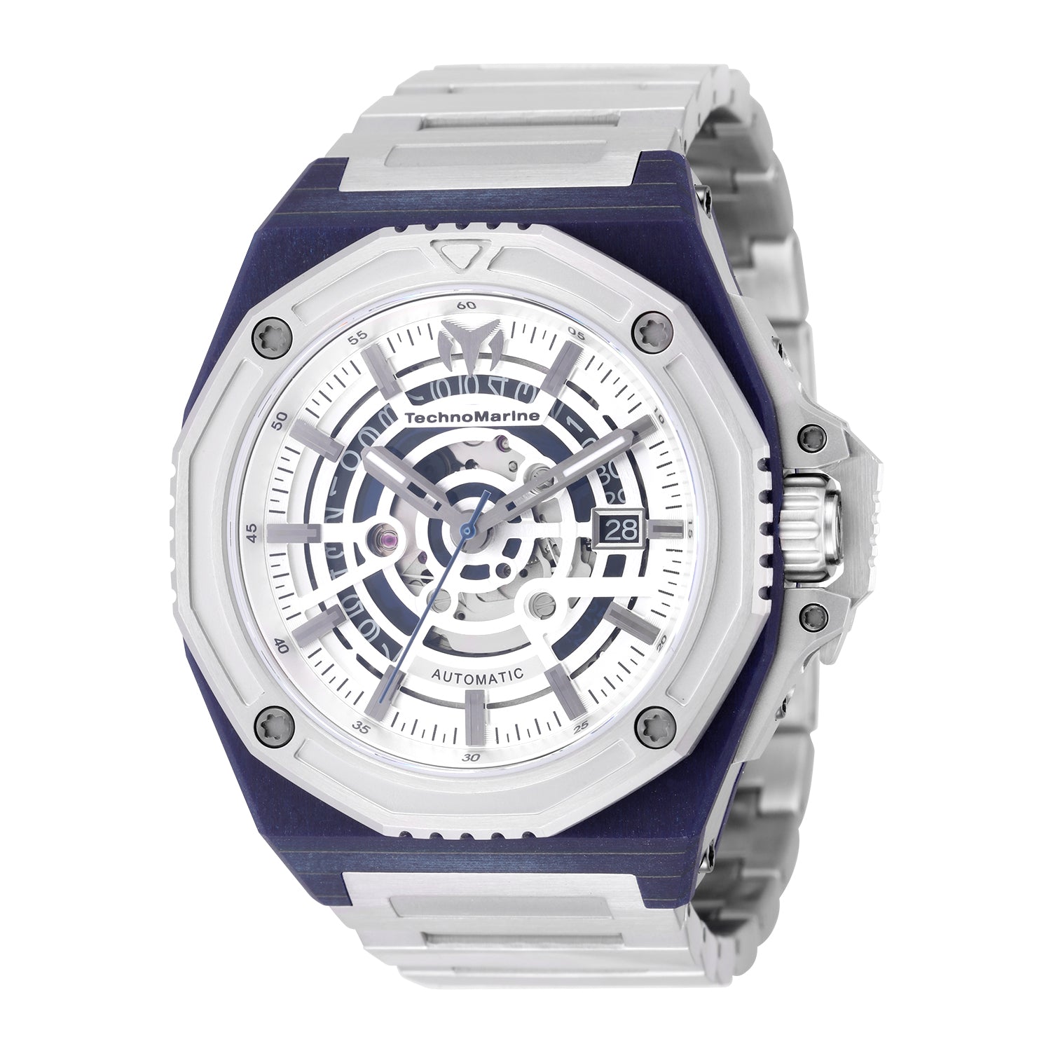 TechnoMarine Carbon Nautic Marine Automatic Men's Watch with Forged Carbon Case - 45mm. Steel (TM-525043)