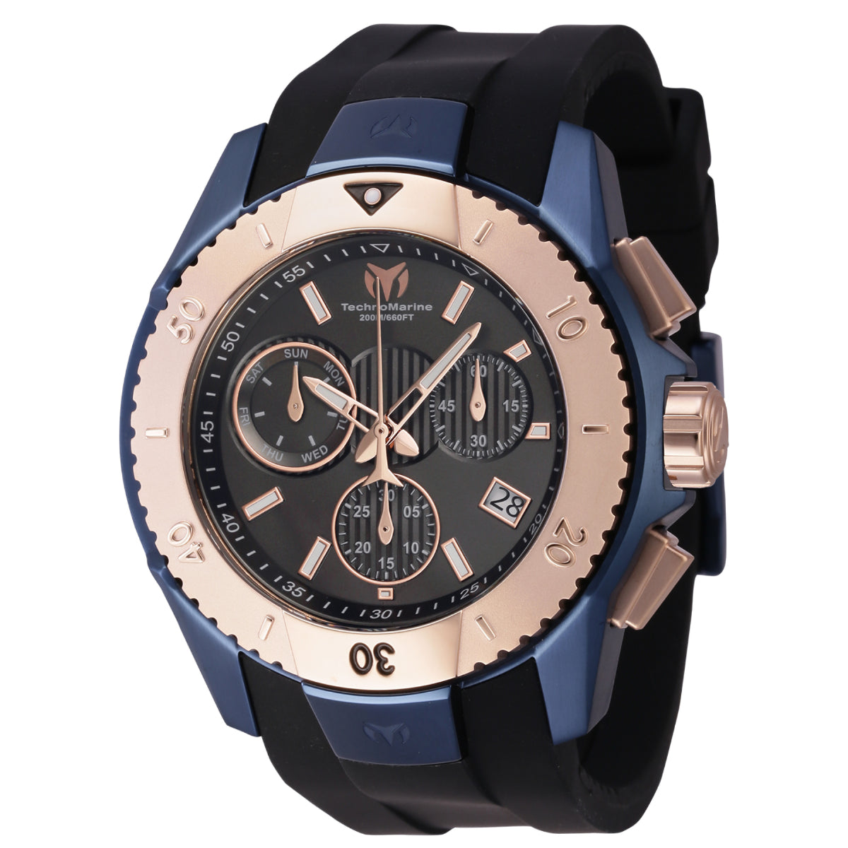 TechnoMarine UF6 Swiss Ronda Z60 Caliber Men's Watch - 48mm. Black (TM-621037)