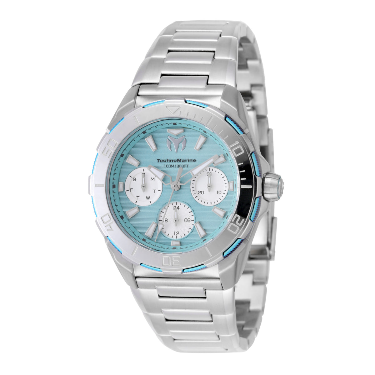 Invicta TechnoMarine Silver Dial Light Blue Silicone Strap Watch Invicta Men main image 4