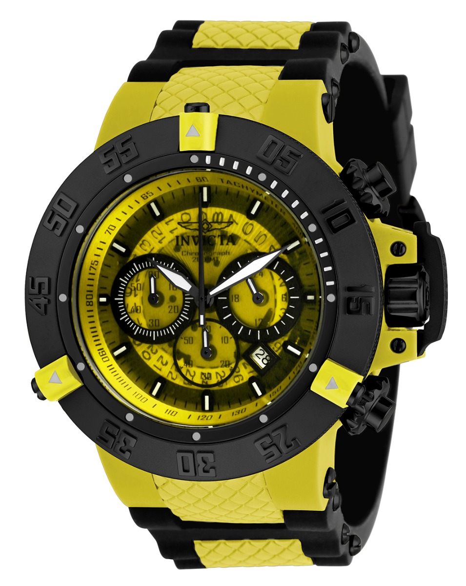 Invicta Subaqua Men's Watch - 50mm, Black, Yellow (0934)