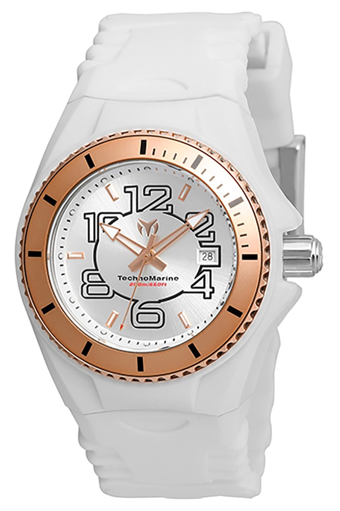 TechnoMarine Cruise JellyFish 34mm watch with Rose Gold + Silver dial 585 Quartz - Model 115134