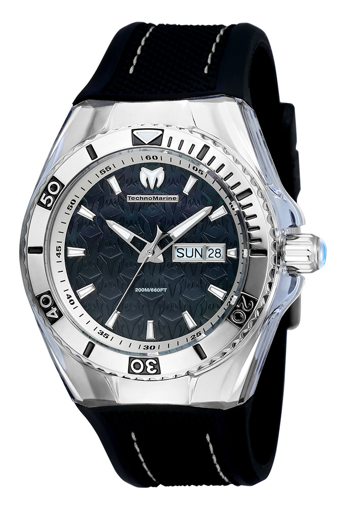 TechnoMarine Cruise Monogram 44mm watch with Black dial 517 Quartz - Model TM-115212