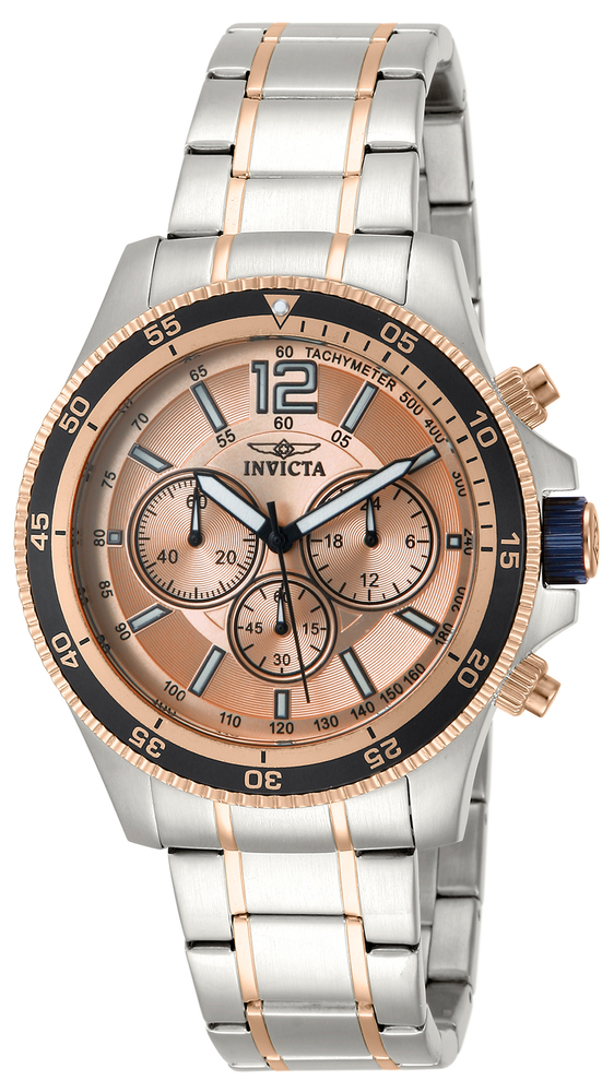 Invicta Specialty Quartz Watch - Rose Gold, Stainless Steel case with Rose Gold tone Stainless Steel band - Model 13977