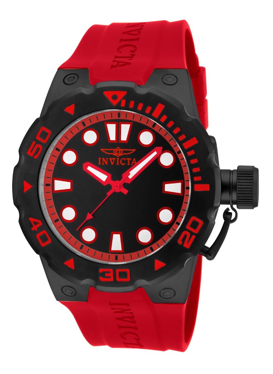 Red invicta 2025 men's watch