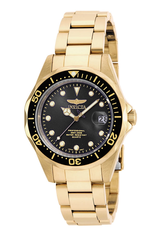 Invicta pro diver black and online gold