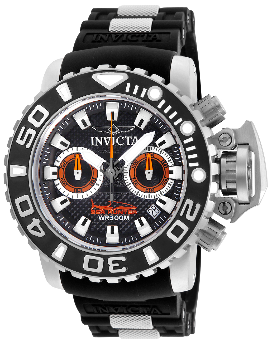 Invicta Sea Hunter Men's Watch 50mm, Black, White (20472)