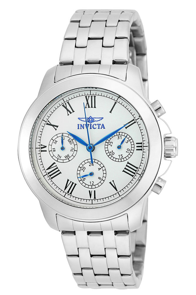 Invicta Specialty Womens Quartz 37mm Stainless Steel Case Silver Dial - Model 21653