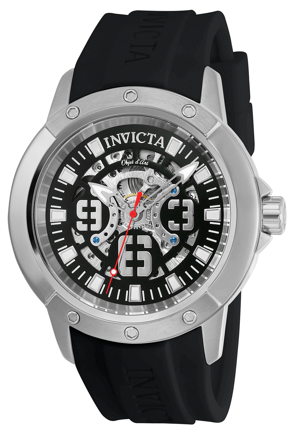 Invicta Objet D Art Mens Automatic 46mm Stainless Steel Case Black Dial - Model 22629