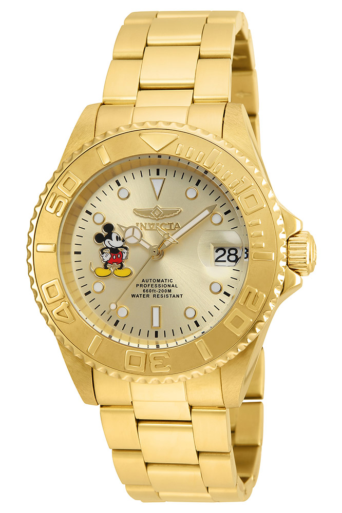 Invicta Disney Limited Edition Mickey Mouse Men%27s Automatic 40mm Gold - Model 22779