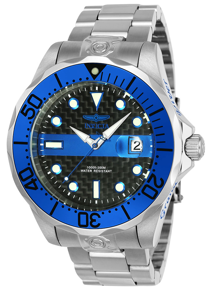 Invicta Pro Diver Police Edition Men%27s Automatic 47mm Stainless Steel Case Black Dial - Model 23149