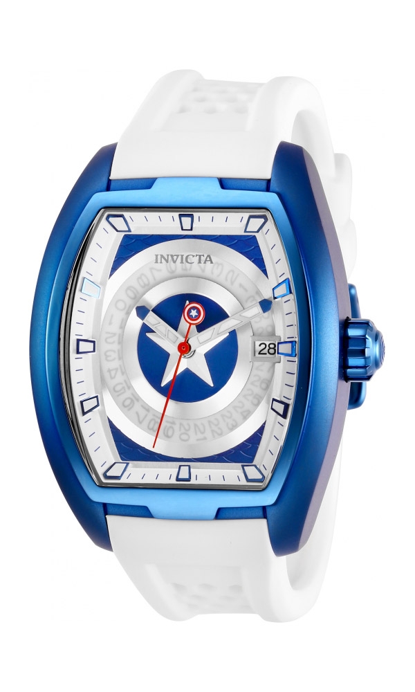 Invicta Marvel Limited Edition Captain America Mens Automatic 42 mm Blue Case Blue Dial - Model 26947