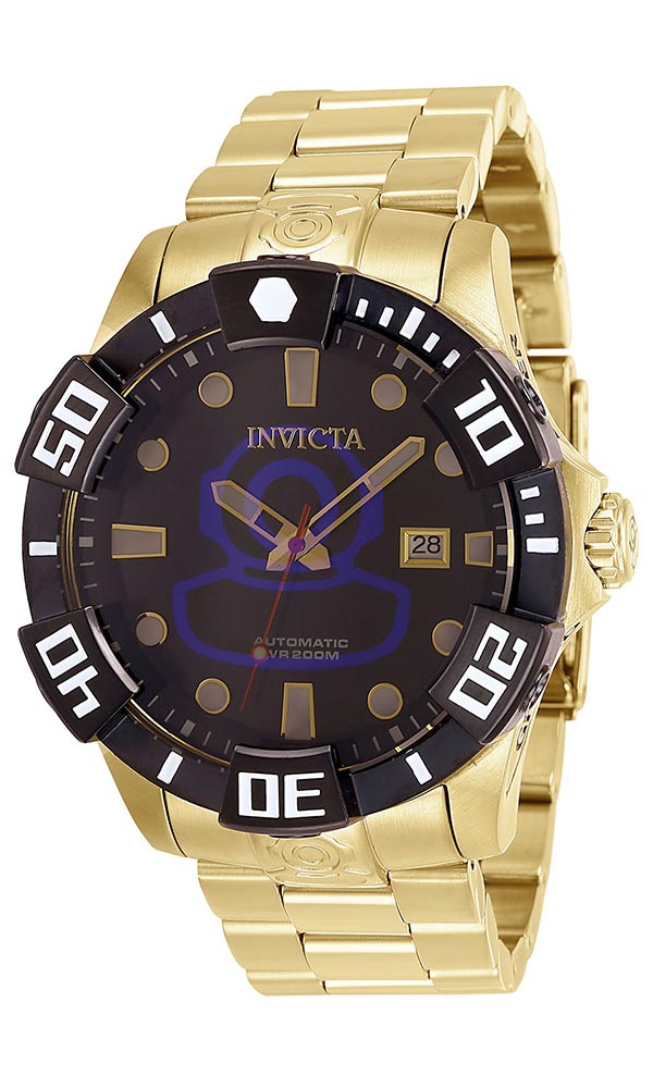 Invicta Pro Diver Mens Automatic 46 mm Gold, Black Case Black Dial - Model 26979