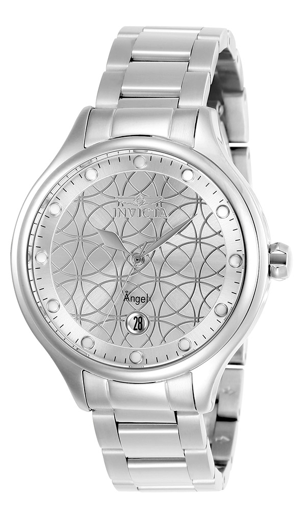 Invicta Angel Womens Quartz 38 mm Stainless Steel Case Silver Dial - Model 27437