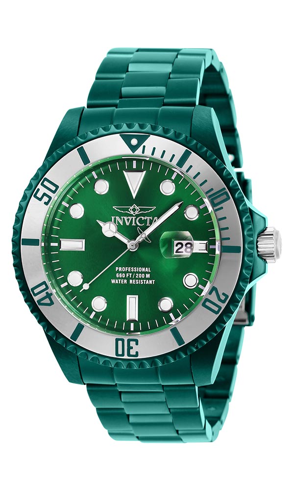 Invicta Pro Diver Mens Quartz 47 mm Green, Stainless Steel Case Green Dial - Model 27540