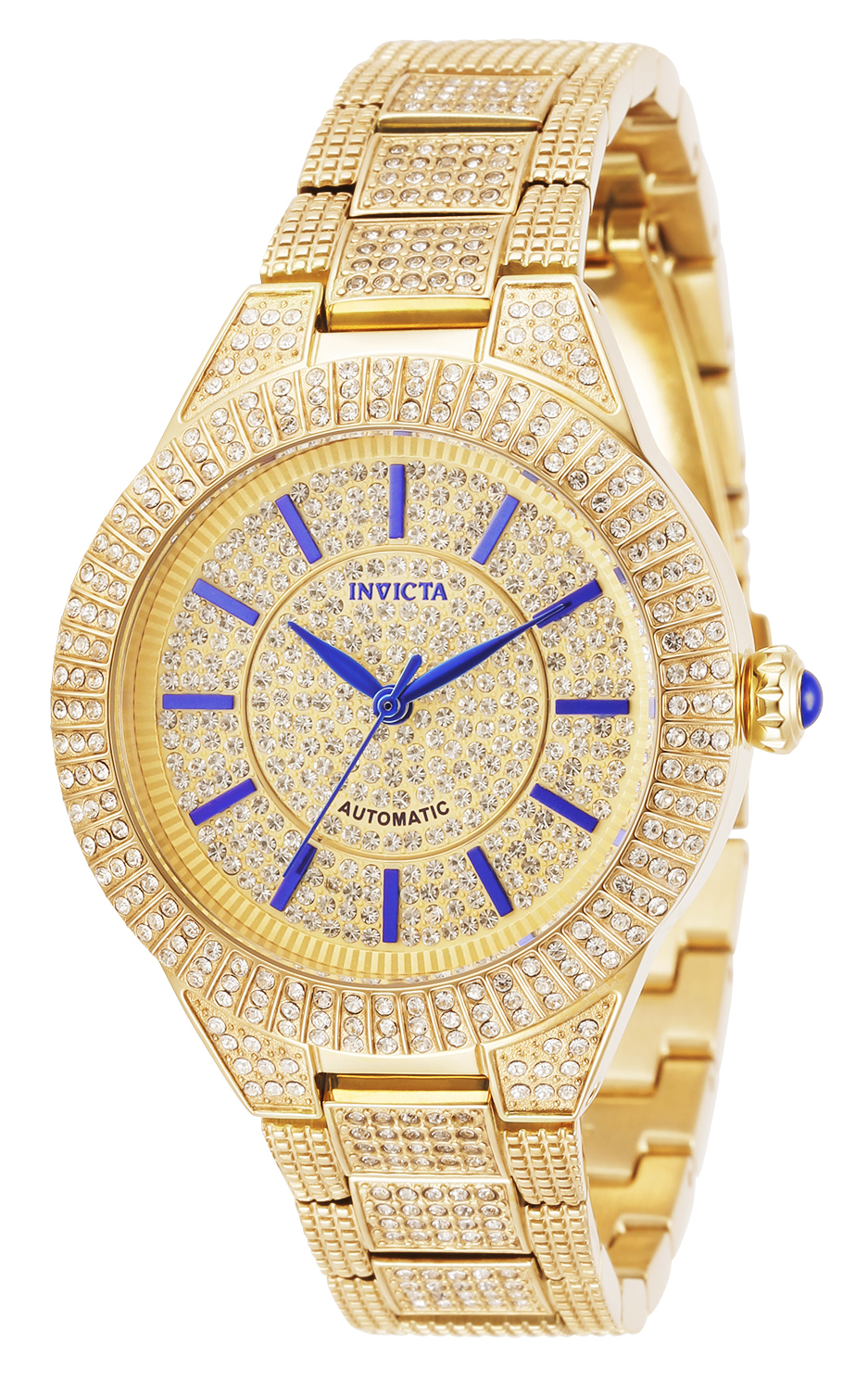 Invicta Specialty Crystal Pavé Automatic Unisex Watch - 38mm, Gold (31696)