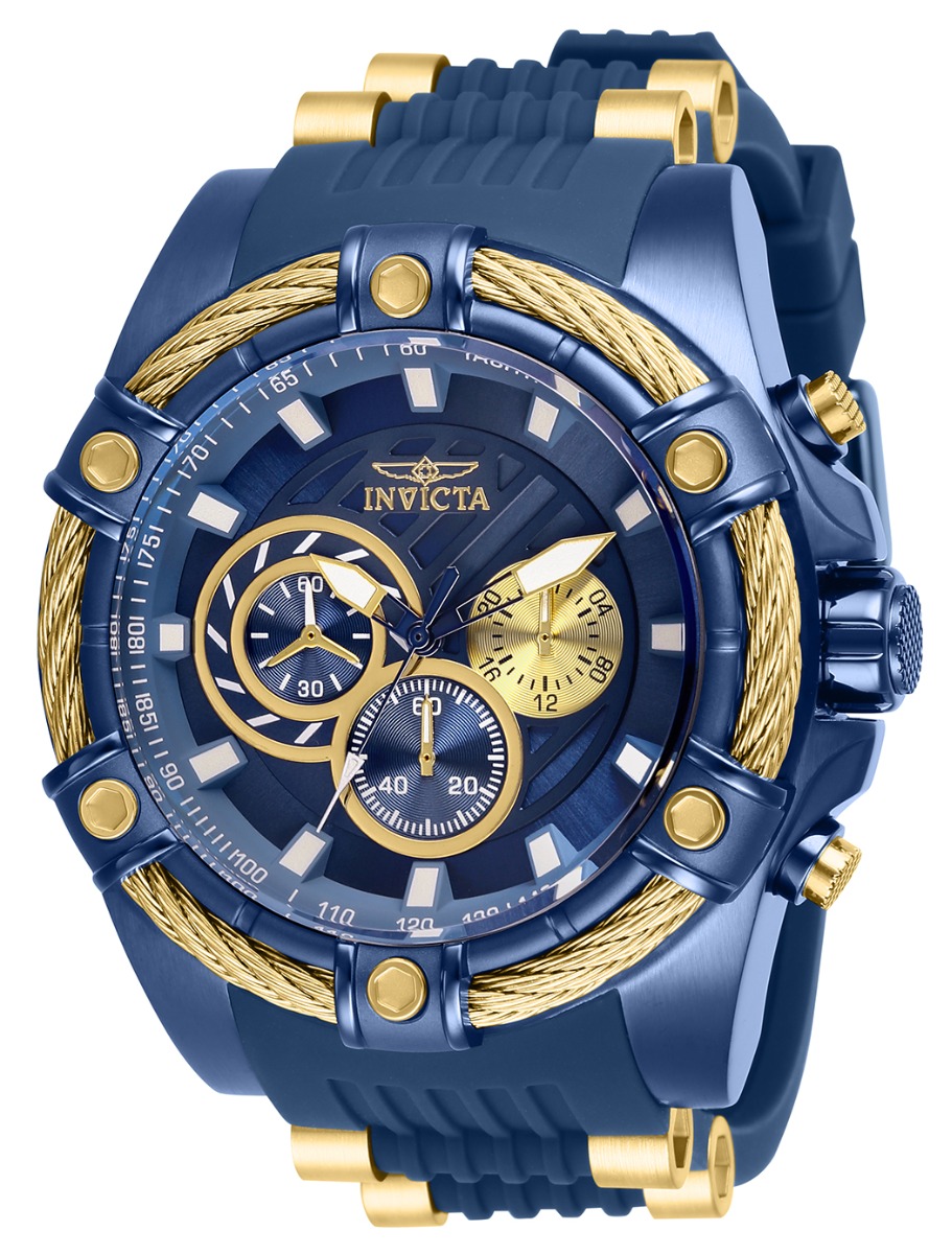 Invicta Bolt offers Quartz Watch in Gold/Black/Blue