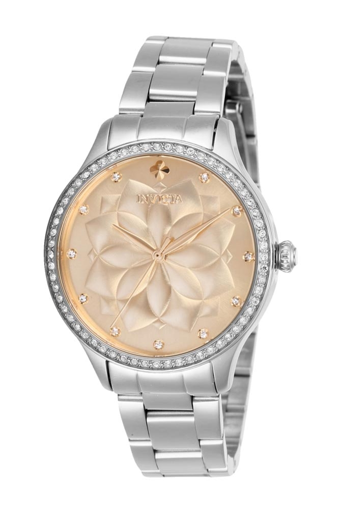 Invicta Wildflower Womens Quartz 35 mm Stainless Steel Case Rose Gold Dial - Model 28053