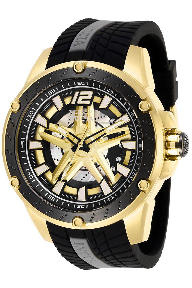 Invicta S1 Rally Race Team Mens Automatic 50 mm Gold Case Black, Gold Dial - Model 28304