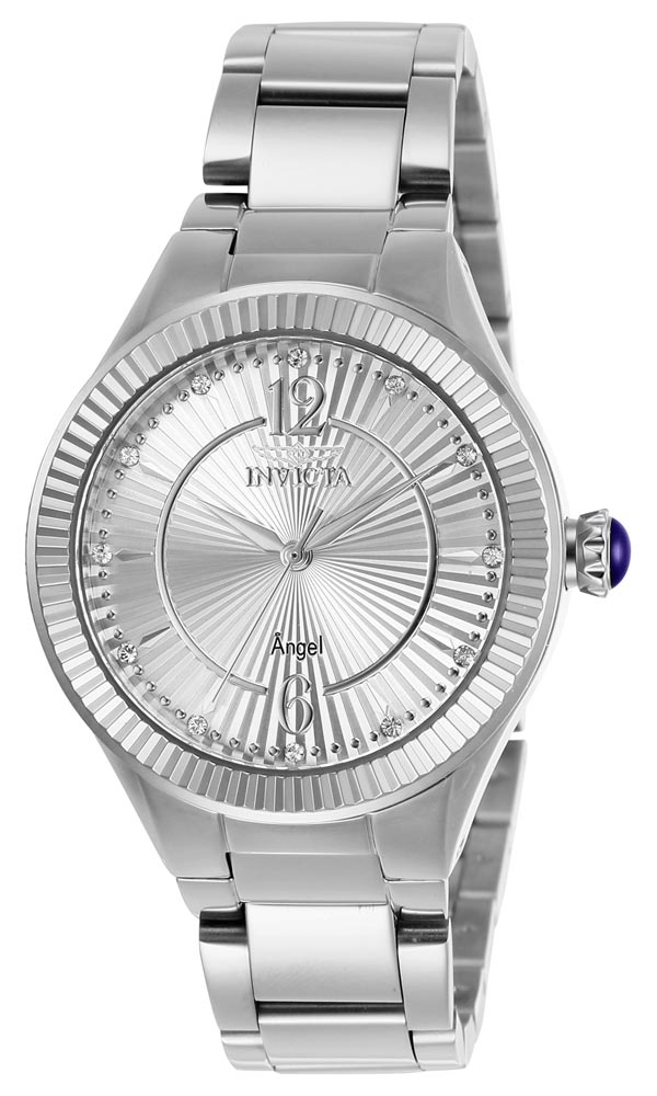 Invicta Angel Womens Quartz 35 mm Stainless Steel Case Silver Dial - Model 28328