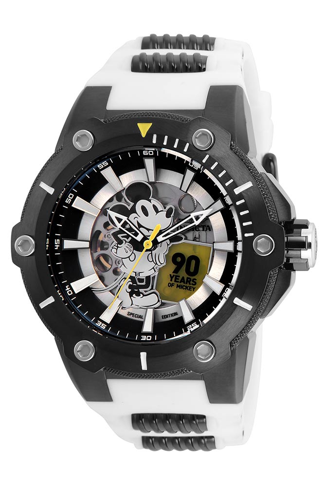 Invicta Disney Limited Edition Mickey Mouse Mens Automatic 51.5 mm Black Case Silver Dial - Model 28361
