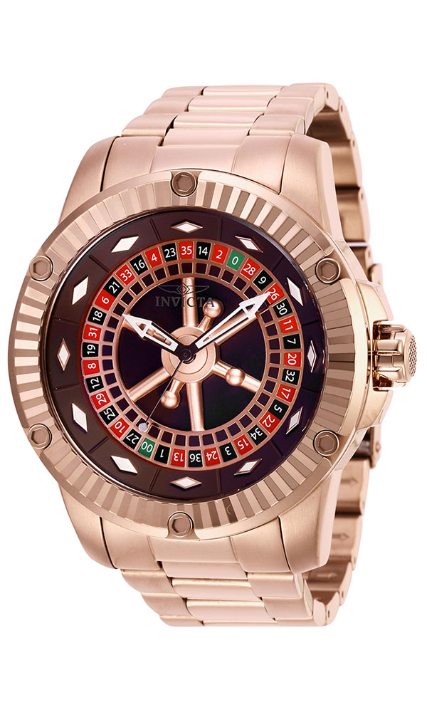 Invicta Specialty Mens Automatic 52 mm Rose Gold Case Black, Red, Green, Brown, Rose Gold Dial - Model 28711