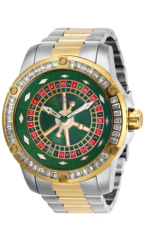 Invicta Specialty Mens Automatic 52 mm Silver Case Black, Red, Green, Gold Dial - Model 28716