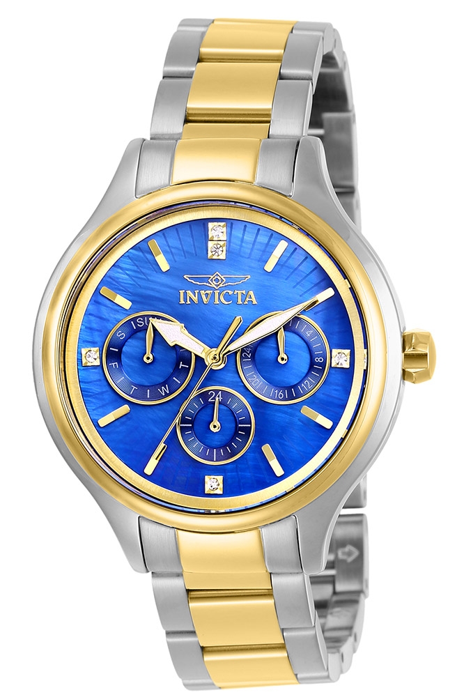 Invicta Angel Womens Quartz 38 mm Stainless Steel Case Blue Dial - Model 28738