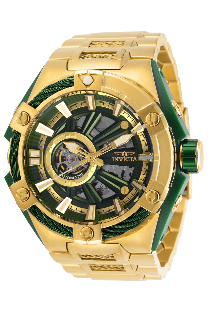 Invicta S1 Rally Mens Automatic 51 mm Gold, Green Case Green Dial - Model 28869