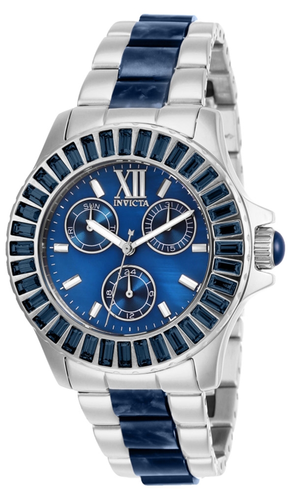 Invicta Angel Womens Quartz 38 mm Stainless Steel Case Blue Dial - Model 29092