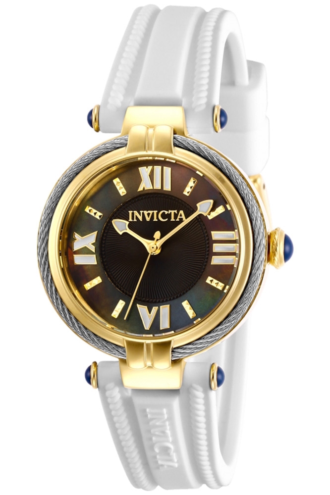 Invicta Bolt Womens Quartz 32 mm Gold Case Black Dial - Model 29126