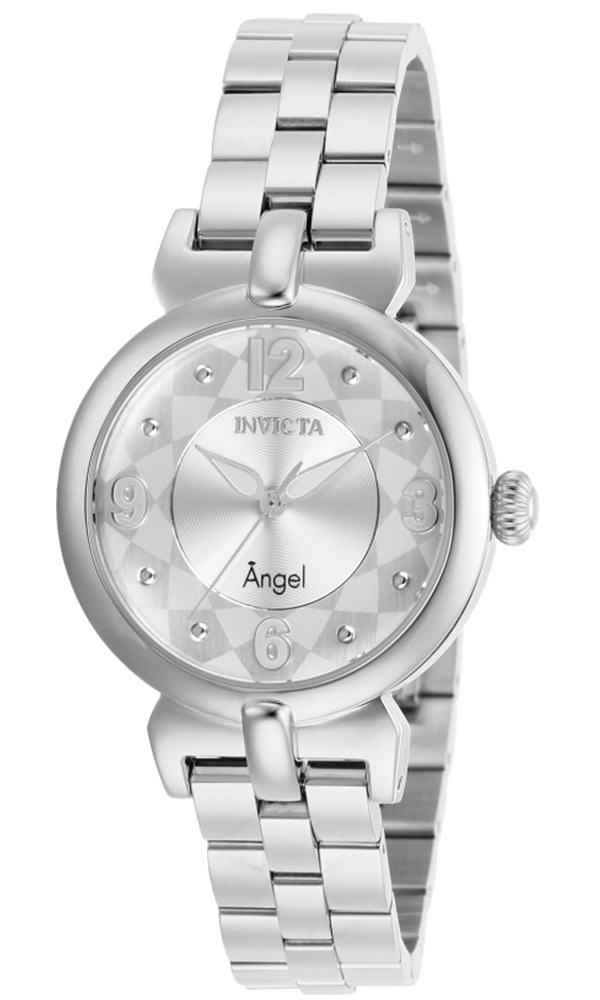 Invicta Angel Womens Quartz 34 mm Stainless Steel Case Silver Dial - Model 29145