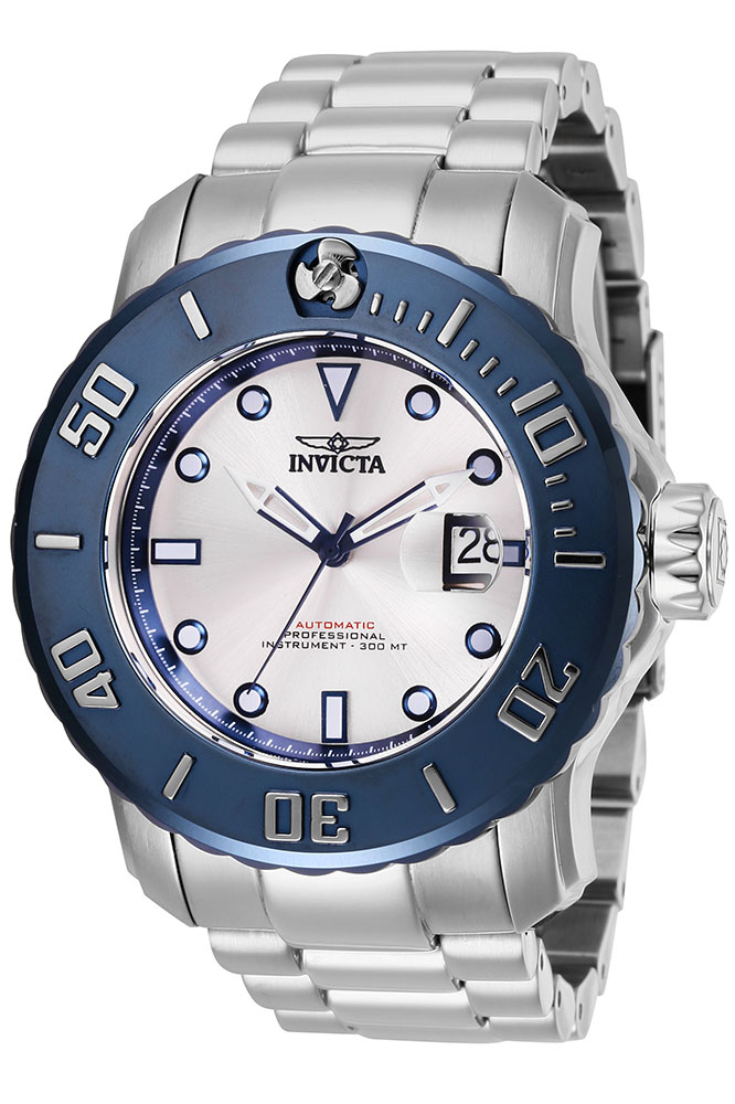 Invicta Pro Diver Propeller Mens Automatic 50 mm Stainless Steel, Dark Blue Case Silver, Blue Dial - Model 29351