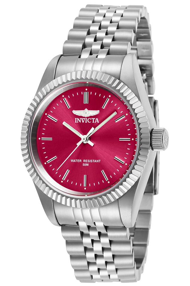 Invicta Specialty Womens Quartz 36 mm Stainless Steel Case Red Dial - Model 29399