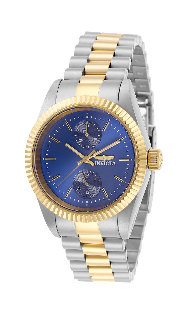 Invicta Specialty Womens Quartz 36 mm Stainless Steel, Gold Case Blue Dial - Model 29441