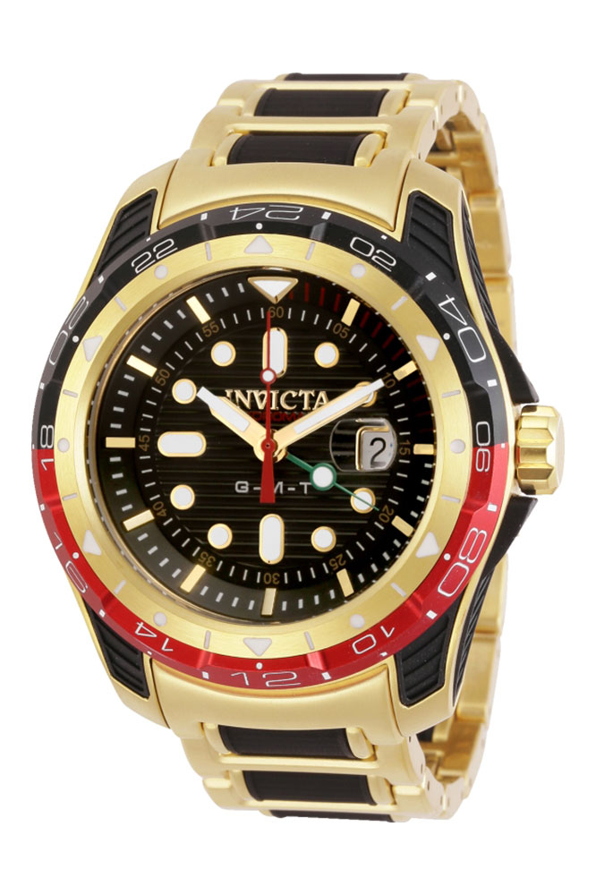 Invicta Hydromax Mens Quartz 48 mm Gold Case Black Dial - Model 29582 Invicta Hydromax Mens Quartz 48 mm Gold Case Black Dial - Model 29582