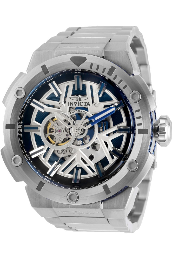 Pre-Owned Invicta Bolt Automatic Mens Watch - 52mm Stainless Steel Case, Stainless Steel Band, Steel (29601)