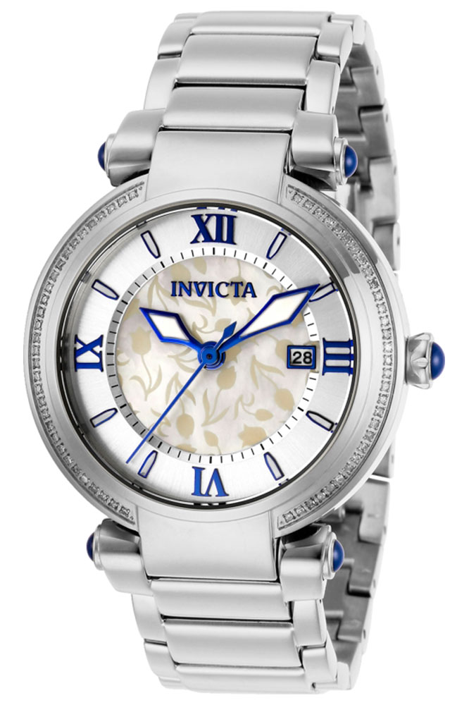Invicta Angel Womens Quartz 40 mm Stainless Steel Case Silver, White Dial - Model 29874