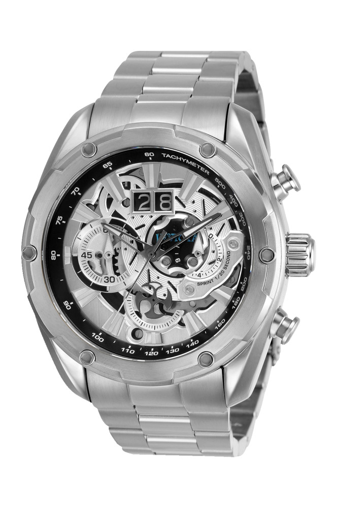 Invicta Speedway Mens Quartz 50mm Stainless Steel Case Silver Dial - Model - 30036