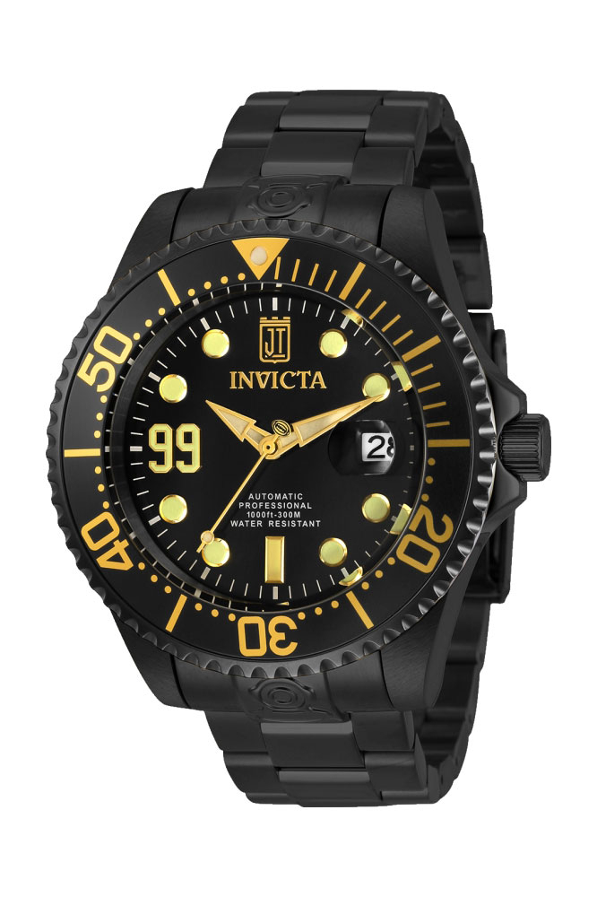 Invicta Jason Taylor Mens Automatic 47mm Stainless Steel Case Black Dial - Model - 30196
