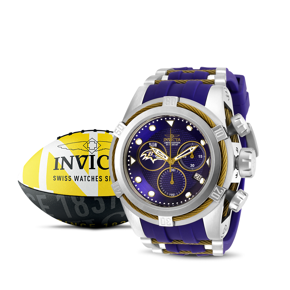 Invicta Men's Chronograph Watch - NFL Dallas Cowboys Navy Blue Dial Strap | 41431