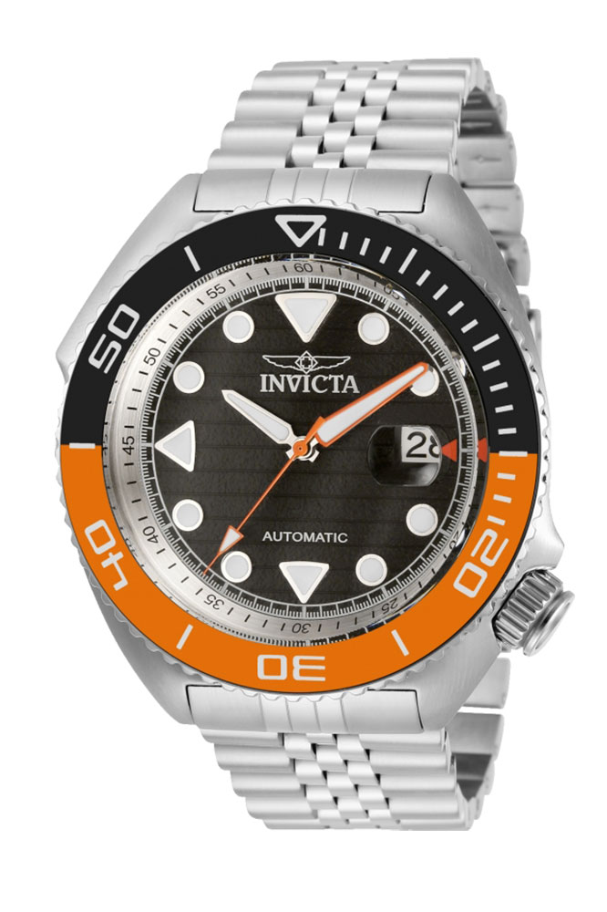 Invicta Pro Diver Mens Automatic 47mm Stainless Steel Case Black Dial Model - 30414