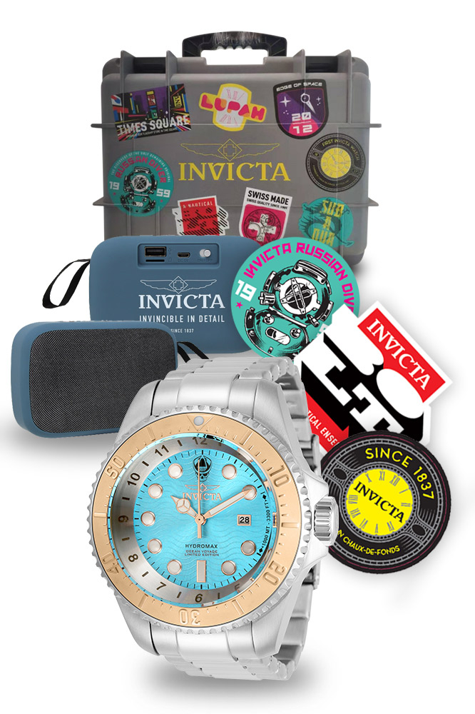 Invicta Hydromax Quartz Men s 52mm Watch Patch Bundle 30844 DC8P SP P5