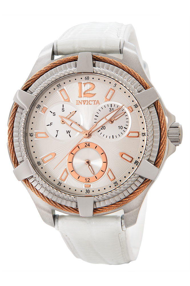 Invicta Bolt Womens Quartz 41mm Stainless Steel Case Silver, Rose Gold Dial - Model - 30889
