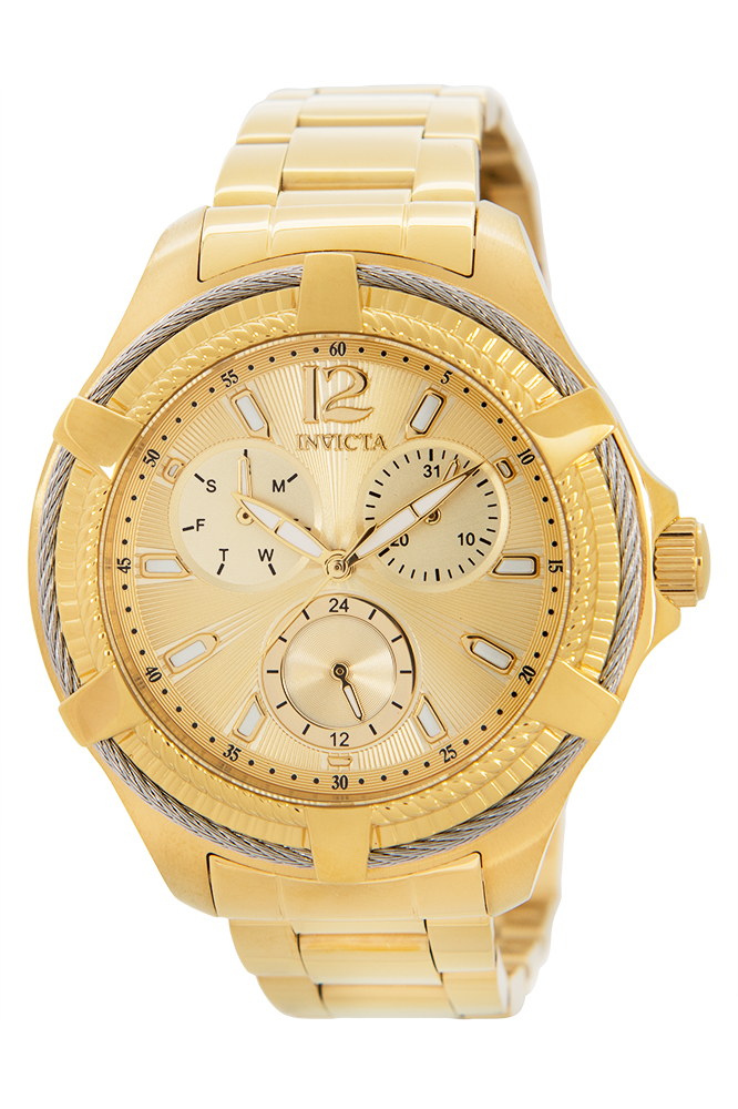 Invicta Bolt Womens Quartz 41mm Stainless Steel Case Gold Dial - Model - 30893