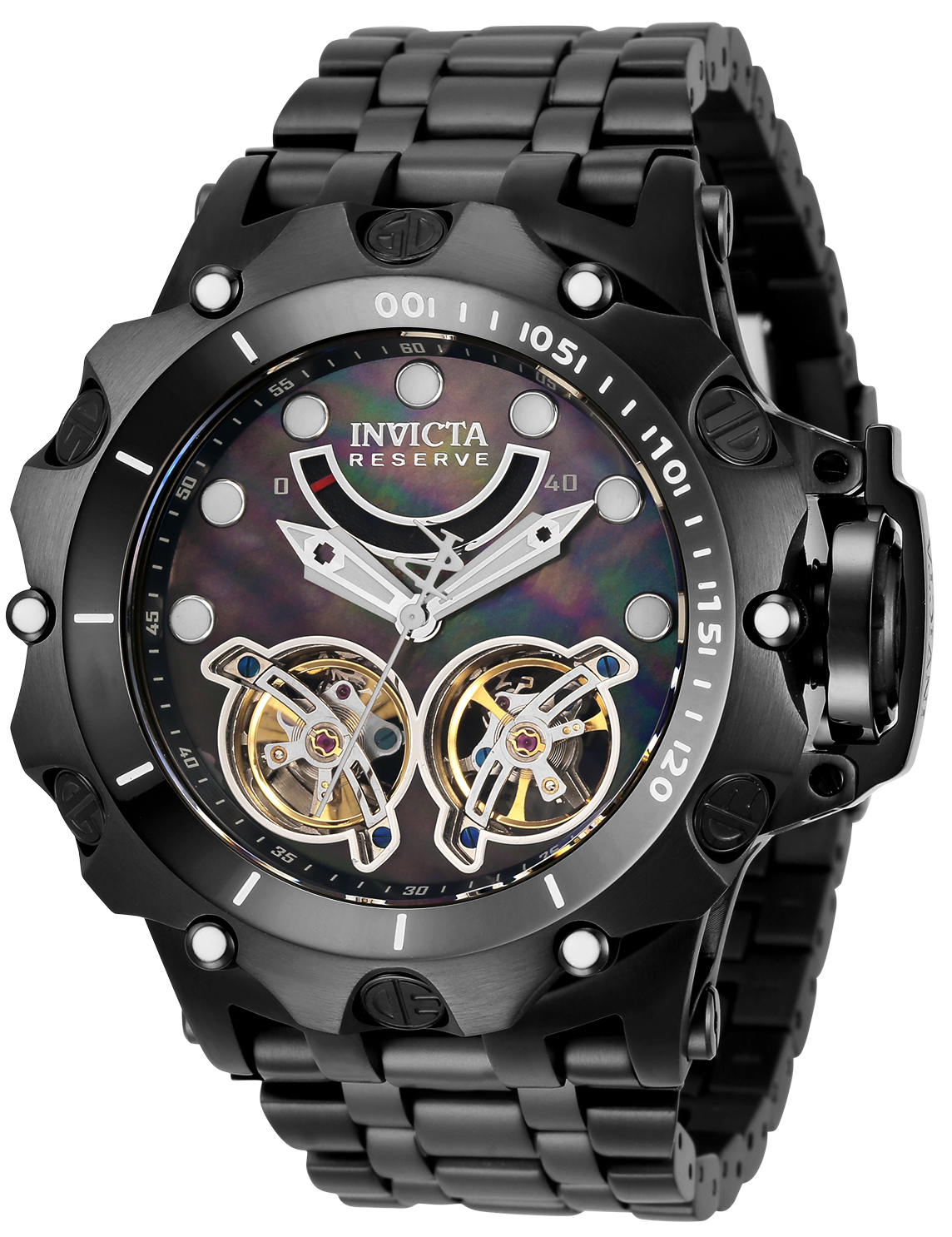 Invicta Reserve Venom Automatic Mens Watch - 51mm Stainless Steel Case, Stainless Steel Band, Black (33554)